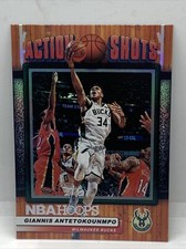2018 Giannis Anteteokounmpo Bucks Panini Hoops Action Shots Holo!!