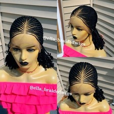 Ready To Ship Full Lace Conrow Wig Braided Wigs For Black Women