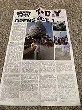Walt Disney World EPCOT CENTER TODAY Fall 1982 Opens Oct. 1... Vol 1 No 5 paper
