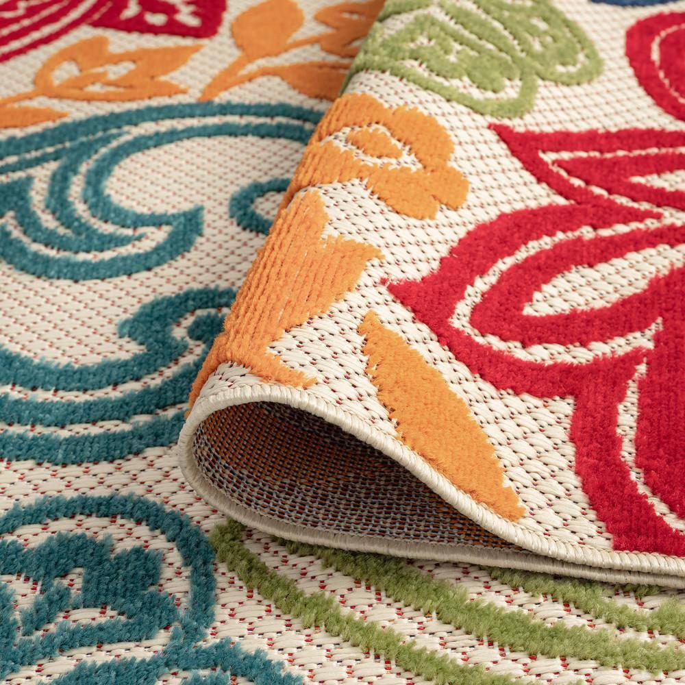 Tayse Rugs Area Rug 123"x95" Oasis Floral MultiColor+Rectangle Indoor