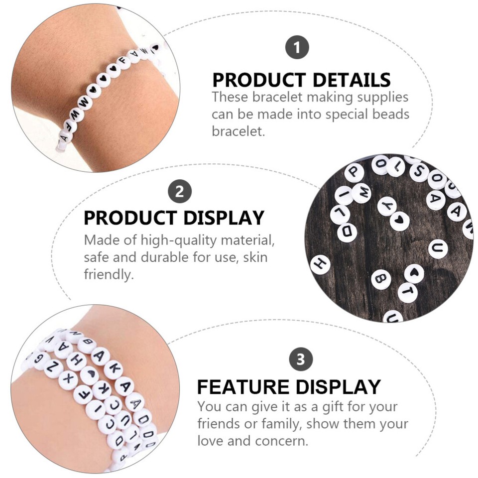 Alphabet Bead Birthday Bracelet Bead Gifts Diy Craft Bracelet Beads eBay