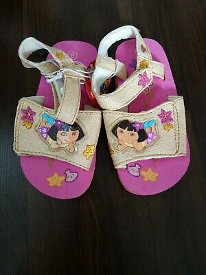  Dora the Explorer Sandals  velcro Shoes Sz 9 Pink toddler 