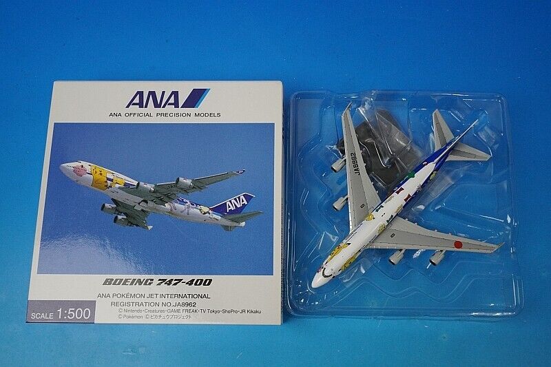 【2024年新作】 ANA B747-400 1:500 Pokemon NH50028 JA8962 International Jet 民間航空機