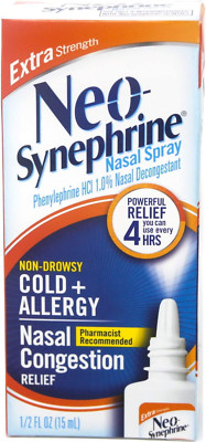 Nasal Spray , Extra Strength Formula, 0.50 Ounces Each (Value Pack of 4)