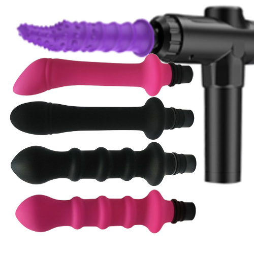 Sex Machine Accessories Massage Head Silicone Vibrators, Penis Masturbation
