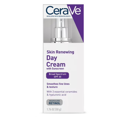 CeraVe SPF 30 Skin Renewing Anti Aging Retinol Day Cream - 1.76 oz - EXP 2026 !!