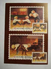 Finland 1980: Maximum Card / MK "CHRISTMAS", MN 874/875 with St. "JULEN 24/12/81"