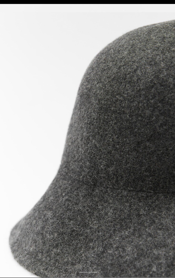 ZARA WOOL BUCKET HAT ANTHRACITE GRAY SZ M NEW | eBay display picture 1
