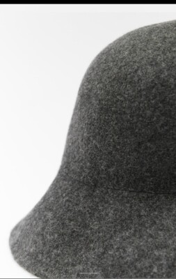 ZARA WOOL BUCKET HAT ANTHRACITE GRAY SZ M NEW | eBay display picture 1