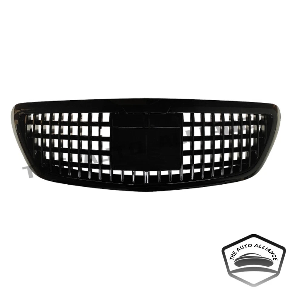Parrilla delantera negra para Mercedes-Benz Clase S S400 MayBach Style S560 2014-2020 Foto 2 de 4