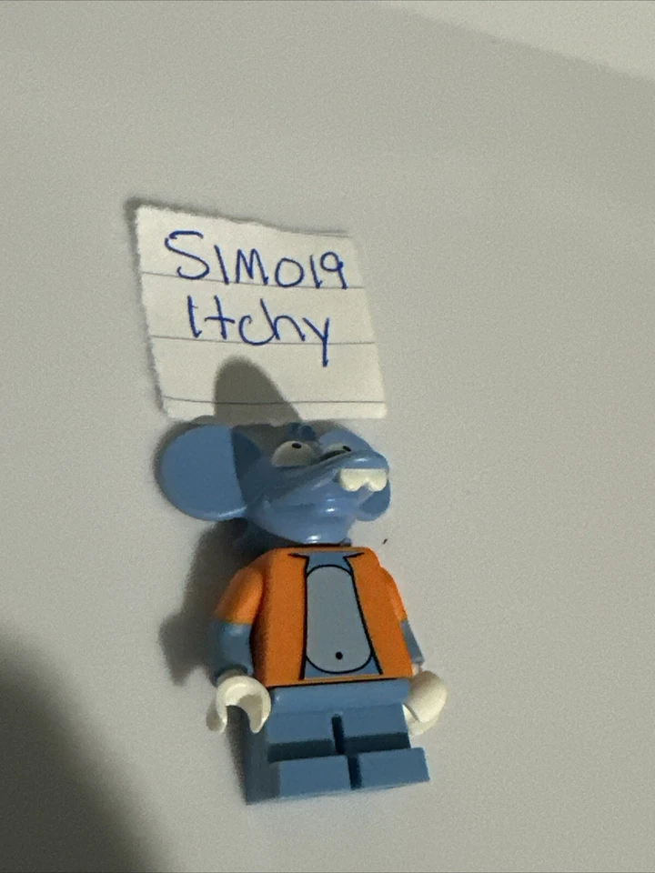 LEGO Minifigure - The Simpsons - ITCHY with Club - Mint Minifig Mini Figure - image 3 of 3