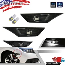 Smoked Side Marker Lamp Turn Signal Light W/ Led Bulbs for Honda Civic 2016-2021