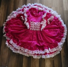 Betty Oden Dress Girl Size 7 Fuschia Purple Pink Full Circle Pageant Vintage 80s