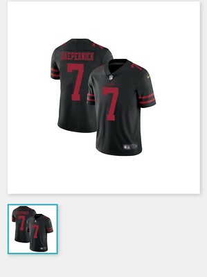 Nike On Field NFL SF 49ers Colin Kaepernick Black Jersey Stitched