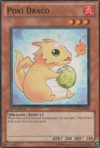 Poki Draco - GENF-EN031 - Common - 1st Edition x3 - Near Mint