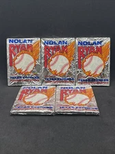 Five 1991 Nolan Ryan Texas Express Pacific Unopened Packs  straight from box