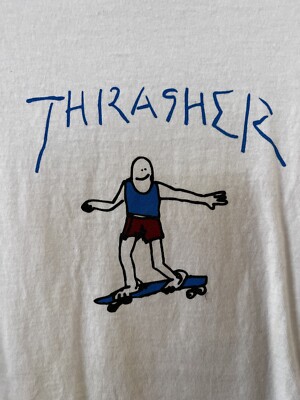 Thrasher Skateboarding Stick Figure GONZ Skateboard or Die Mens