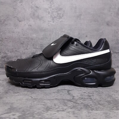 NIKE Air Max Plus Running Shoes Womens 12.5 Mens 11 Black White HF0074-001