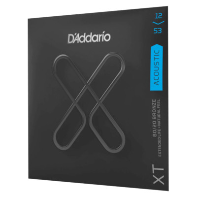 D'Addario XTABR1253 80/20 Bronze Light Acoustic Guitar Strings XT 12-53