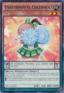 Performapal Cheermole - NECH-EN001 - Rare - 1st Edition x3 - Near Mint