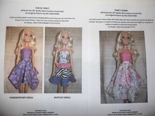 NG Creations Sewing Pattern #2  fits 28" Best Fashion Friend Barbie Doll