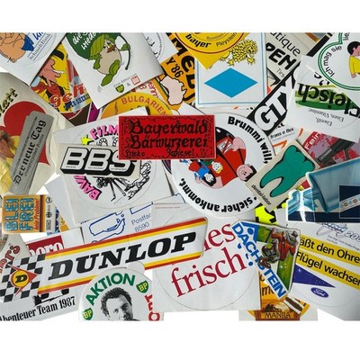 Aufkleber Sticker 80er 90er Jahre, Werbung, Sport, Auto, Urlaub, ...