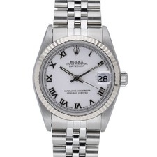 Rolex Datejust 68274 with 31mm Steel & White Gold case and White dial. Excell...
