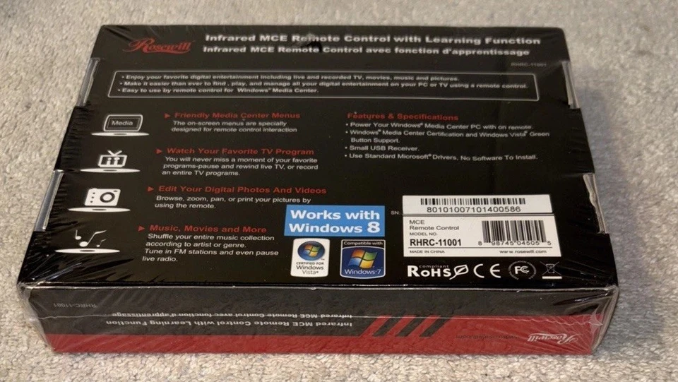 Rosewill RHRC-11001 MCE Infrared Remote Control w/ Learning Function for Windows - Image 3 of 4
