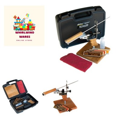 KME Precision Knife Sharpener System with 4 Gold Series Diamond Hones - Base ...
