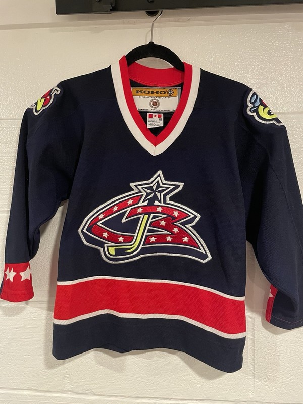 Vintage Koho Columbus Blue Jackets Jersey Youth S/M NHL Y2K