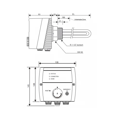 Askoma Flanged Radiator AHFOR-BI-OP-9.0kW 400V 180mm - 012-5608 (NEW) - Image 2 of 2