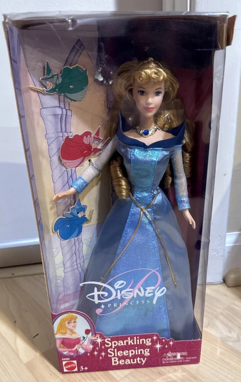 Disney Princess Sparkling Sleeping Beauty 11-1/2&rdquo; Doll Mattel 2001