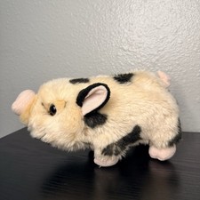 Realistic Pig Spotted Piglet Pot-Bellied Stuffed Plush 10" Miyoni by Aurora