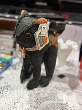VINTAGE DAN DEE - Black Cat Holiday Halloween Decoration Plush Fall Autumn Decor