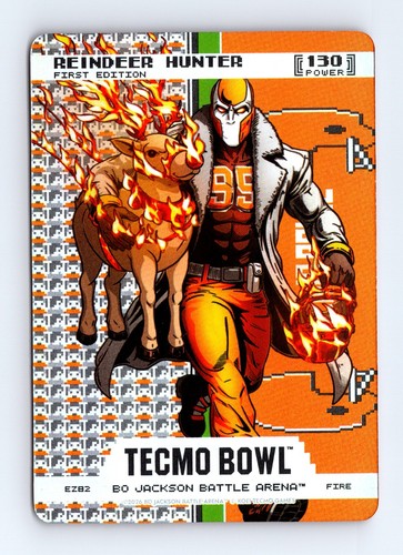 Bo Jackson Battle Arena TECMO BOWL #EZ82 Reindeer Hunter Endzone Battlefoil Fire