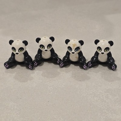 LEGO Animal Friends Panda Sitting Lot Of 4 Pets Animals Minifigures 
