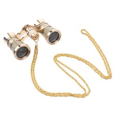 3x25 Binoculars Opera Glasses with Chain, Low-Light Night Vision, Vintage Sty...