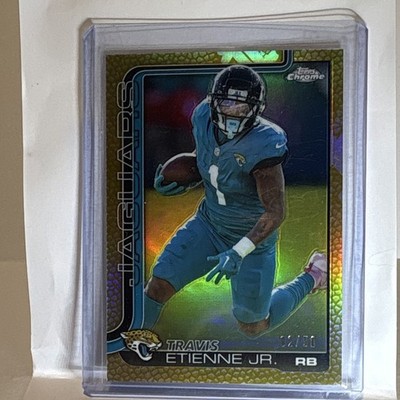 Topps 2025 Topps Chrome Travis Etienne Jr. Jaguars #139 02/50 Yellow Leather