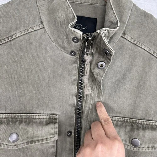 Rails Porter Field Utility Jacket Men Size S Sage Green Pockets Full Zip Army image 8
