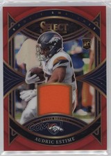 2024 Panini Select Rookie Swatches Red Prizm Audric Estime #RS-AEE 04fu