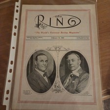 boxing magazine  Rare  the  Ring Vintage Reprint Of The 1st The  Feb 16th 1922