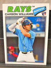 2026 Topps Heritage Baseball Card #161 Carson Williams (RC) Tampa Bay Rays/Mint