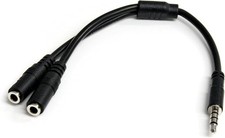 3.5mm Headset Adapter Microphone Headphone Y Splitter for Laptops