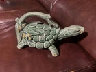 Vintage 1940's Nelson McCoy USA Pottery Jade Green Turtle Watering Can Antique