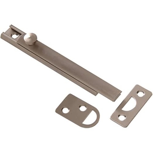 Hillman Surface Slide Bolt, Satin Nickel (4") 853122