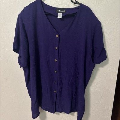Sag Harbor Purple Blouse Size 2X