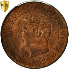 [#482787] Coin, France, Napoleon III, 5 Centimes, 1853, Paris, PCGS MS64RB