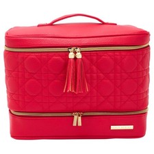 #Marcy Mckenna Bolso Glam Estuche de Belleza Moderno—Rojo Caramelo Manzana