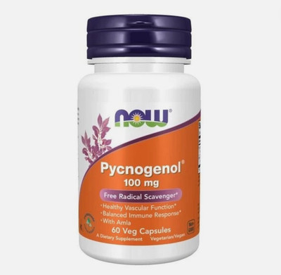 Now Foods Pycnogenol 100 mg - 60 Veg Kapseln - NEU & Versiegelt - Antioxidans