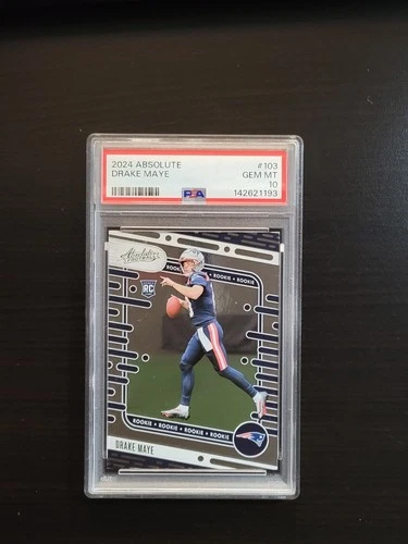 2024 Panini Absolute #103 Drake Maye RC Rookie New England Patriots PSA 10